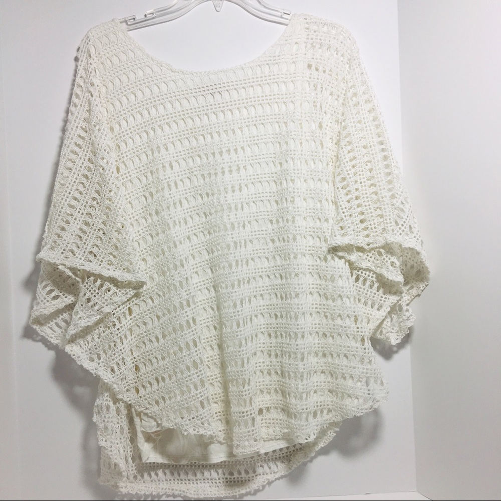 CB White Lace Poncho